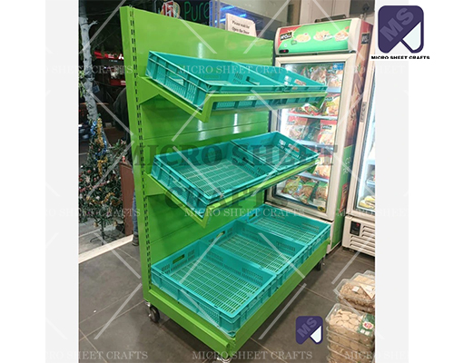 Steel Supermarket Vegetable Rack